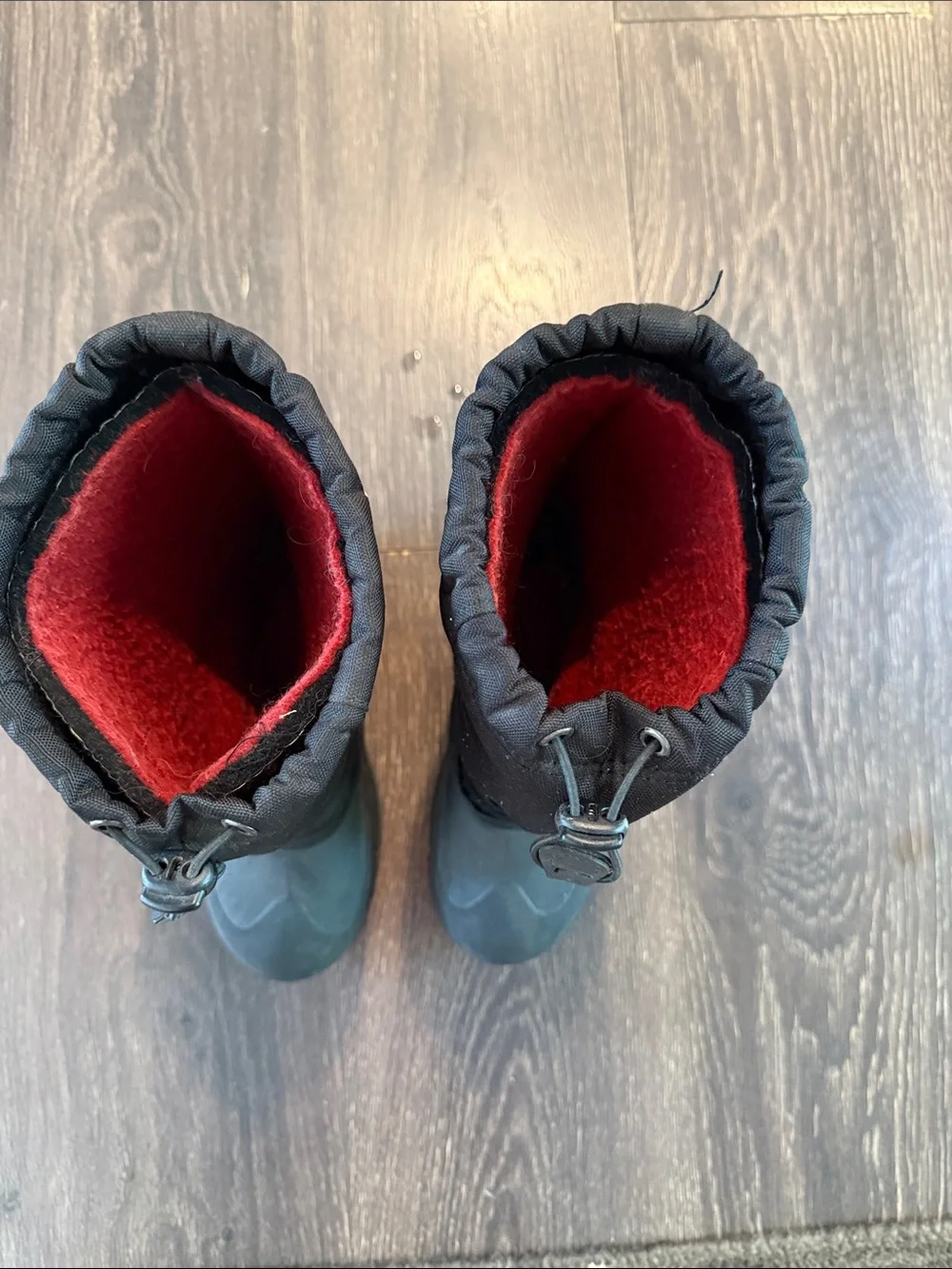 Kamik Kids Black Snow Boots with Red Lining